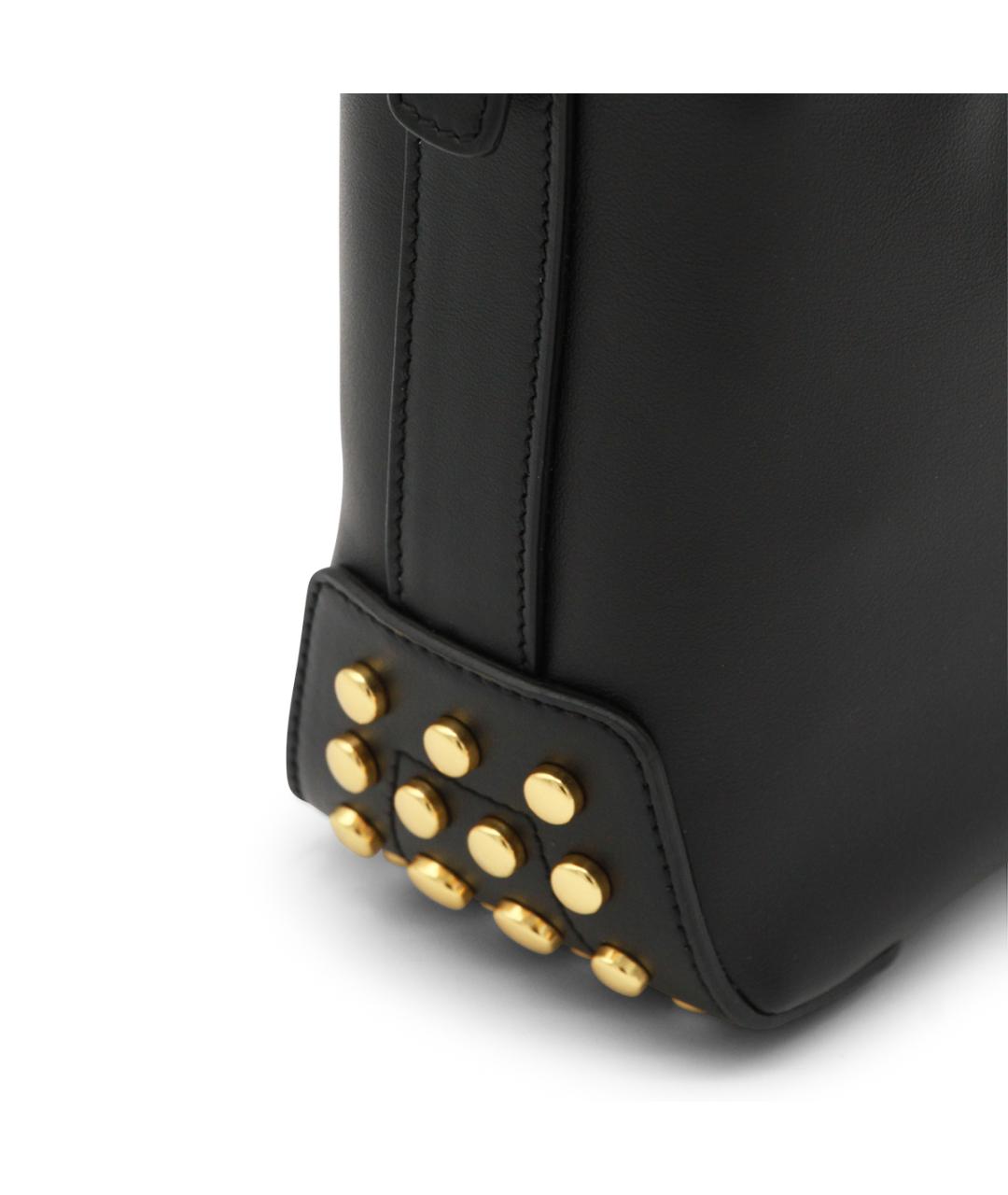 TOD'S Черная кожаная сумка тоут, фото 4