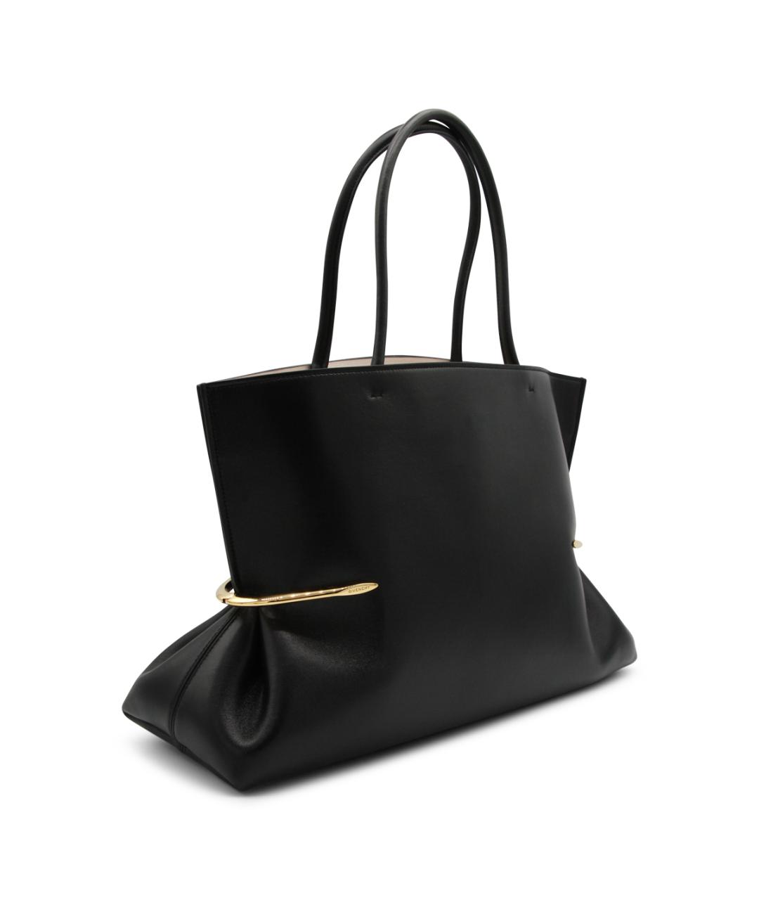 GIVENCHY Черная кожаная сумка тоут, фото 2
