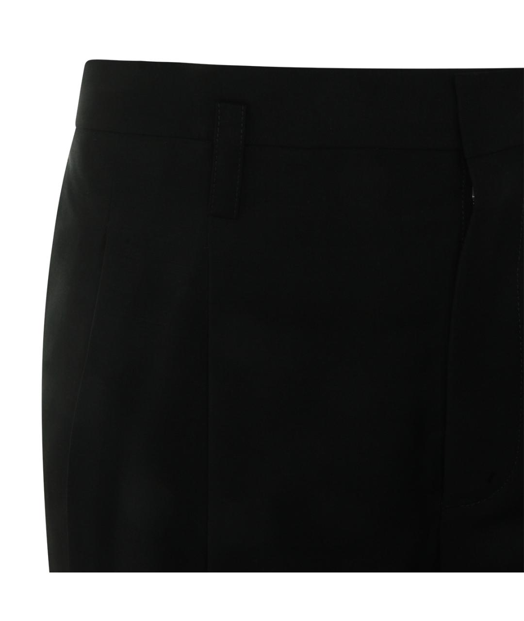 JIL SANDER Черные шерстяные повседневные брюки, фото 3