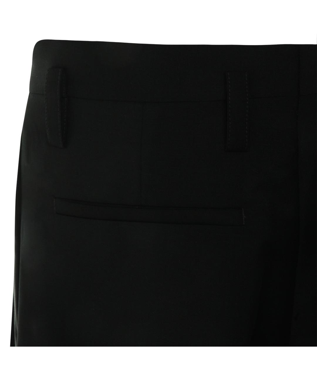 JIL SANDER Черные шерстяные повседневные брюки, фото 4