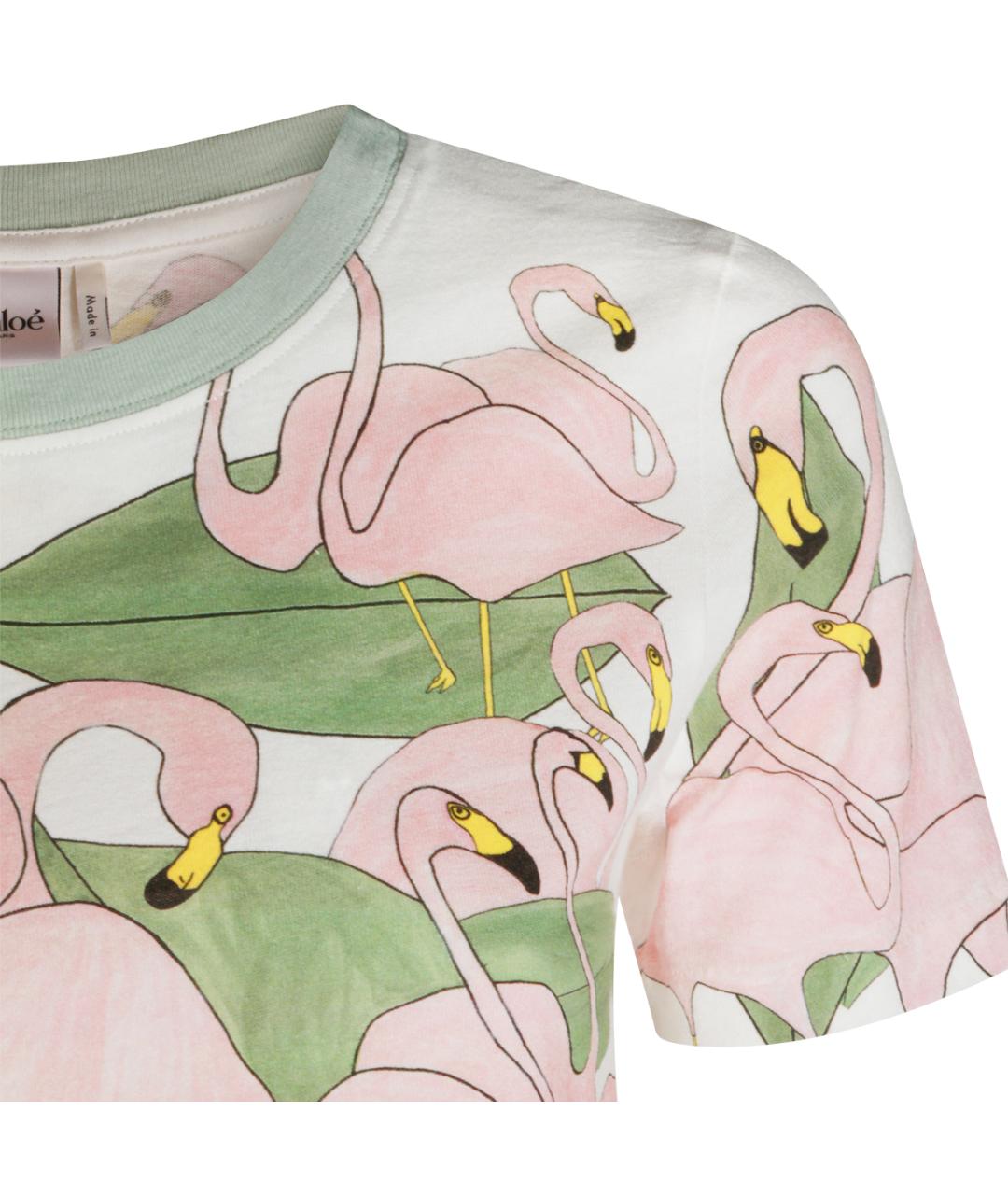 CHLOE Розовая хлопковая футболка, фото 3