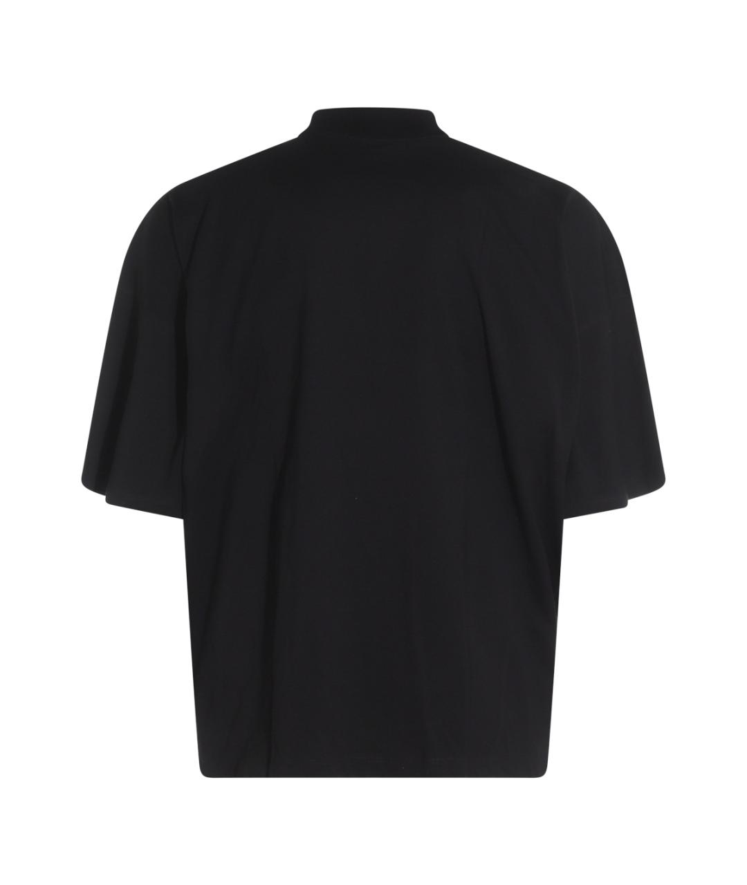 JIL SANDER Черная хлопковая футболка, фото 2