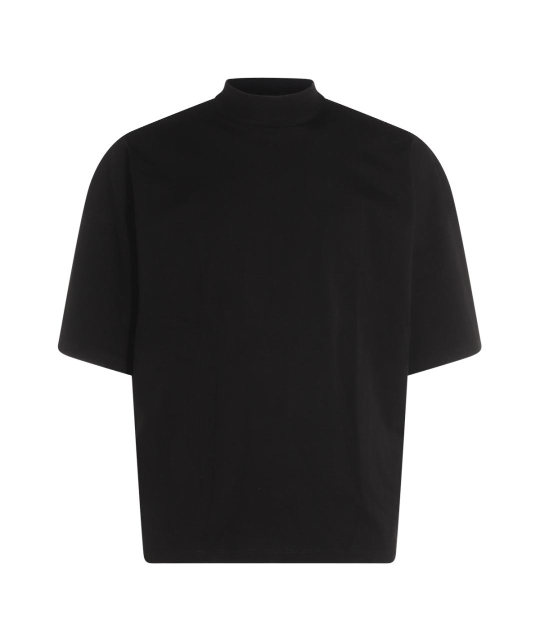 JIL SANDER Черная хлопковая футболка, фото 1