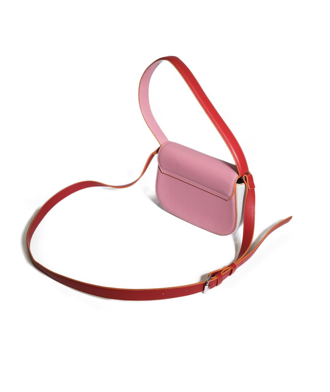 DIESEL Розовая кожаная сумка с короткими ручками, фото 3