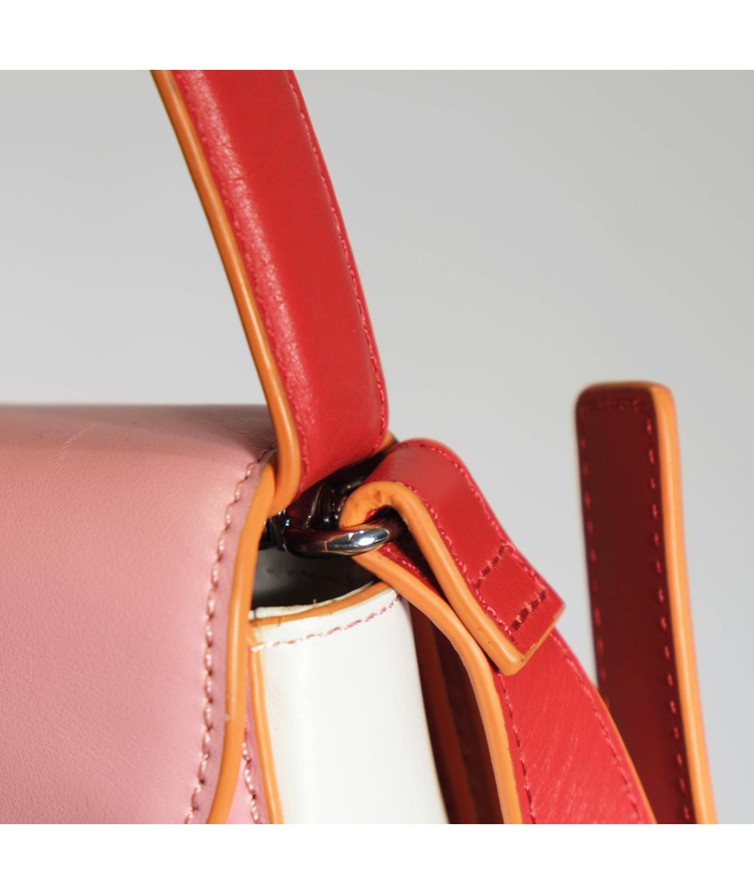 DIESEL Розовая кожаная сумка с короткими ручками, фото 5