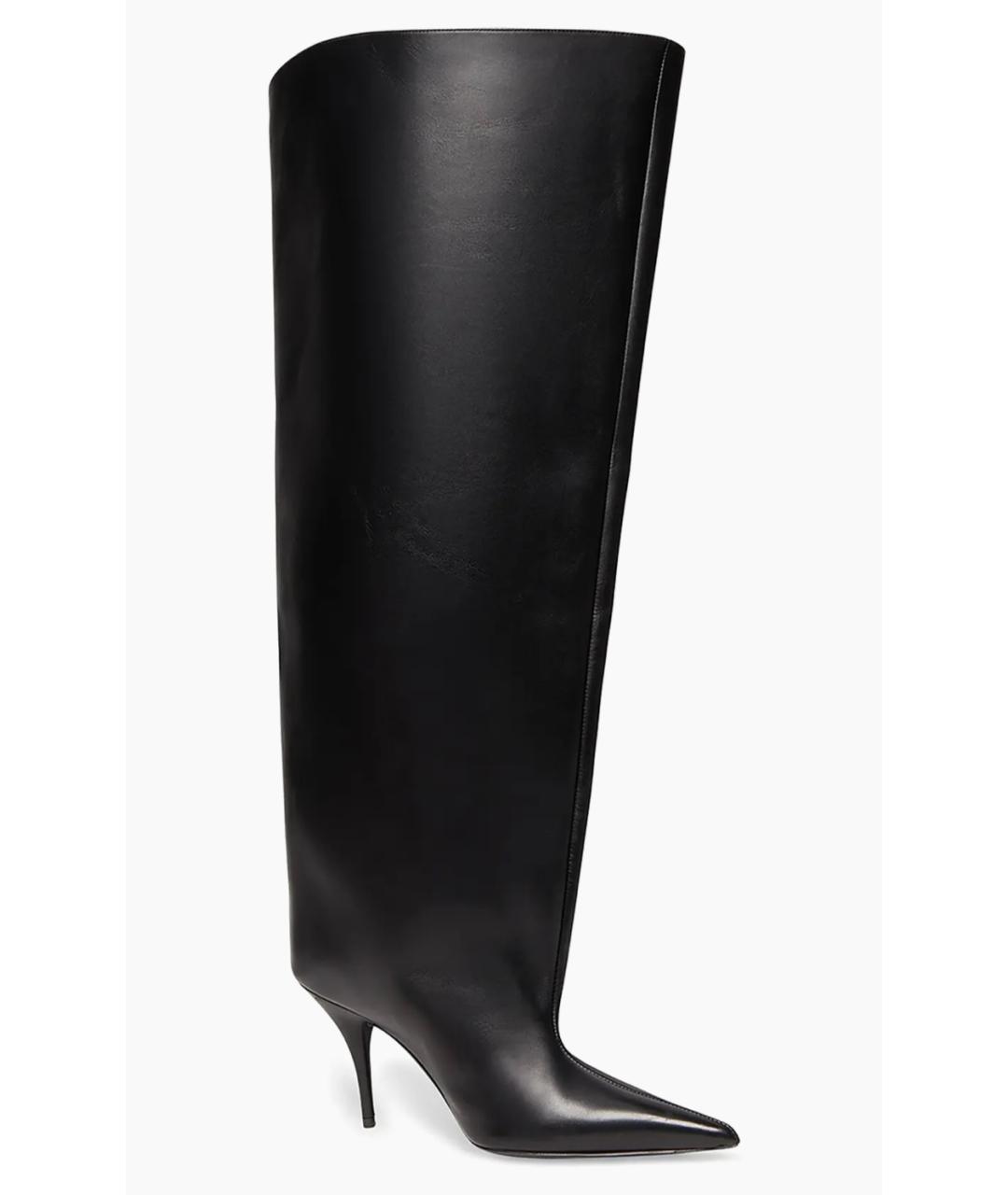 BALENCIAGA Черные кожаные сапоги, фото 2