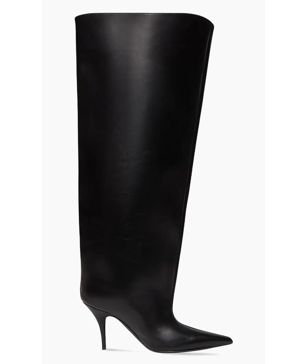 BALENCIAGA Черные кожаные сапоги, фото 9