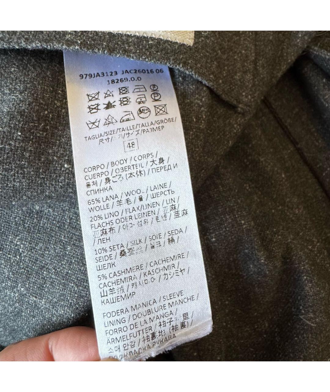 ELEVENTY Антрацитовый шерстяной пиджак, фото 6