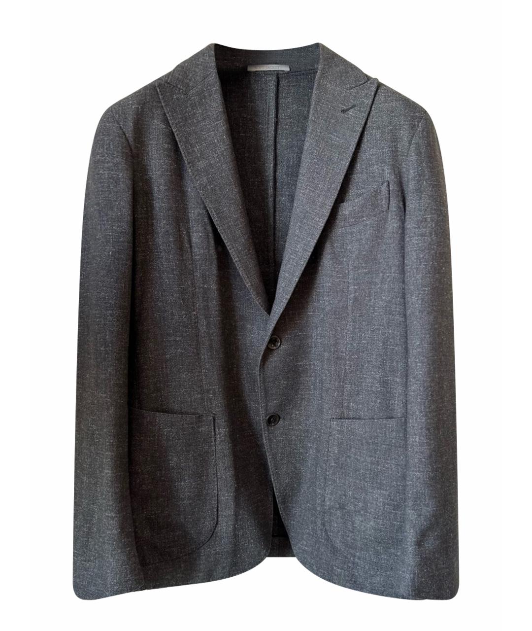 ELEVENTY Антрацитовый шерстяной пиджак, фото 1