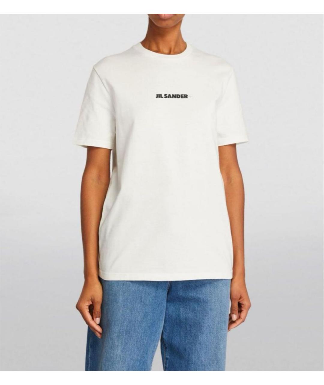 JIL SANDER Белая хлопковая футболка, фото 7