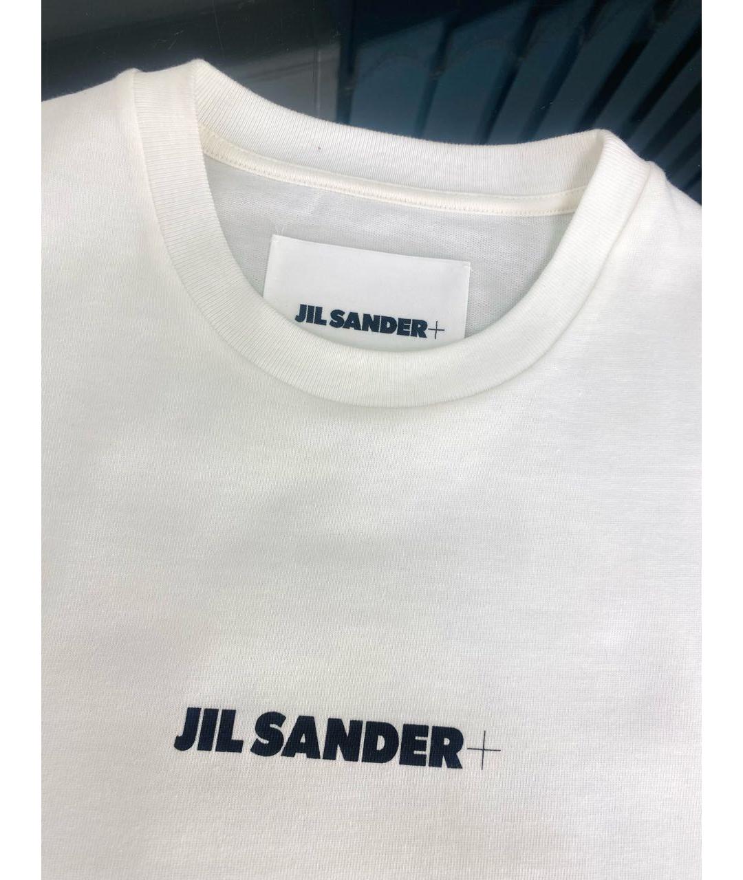 JIL SANDER Белая хлопковая футболка, фото 3