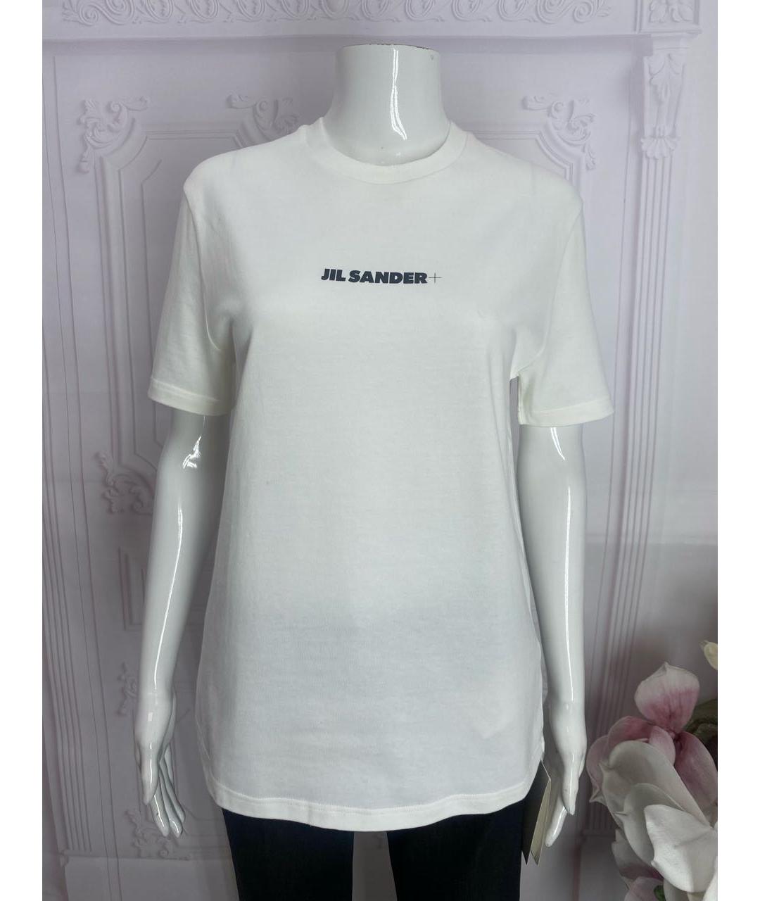 JIL SANDER Белая хлопковая футболка, фото 5