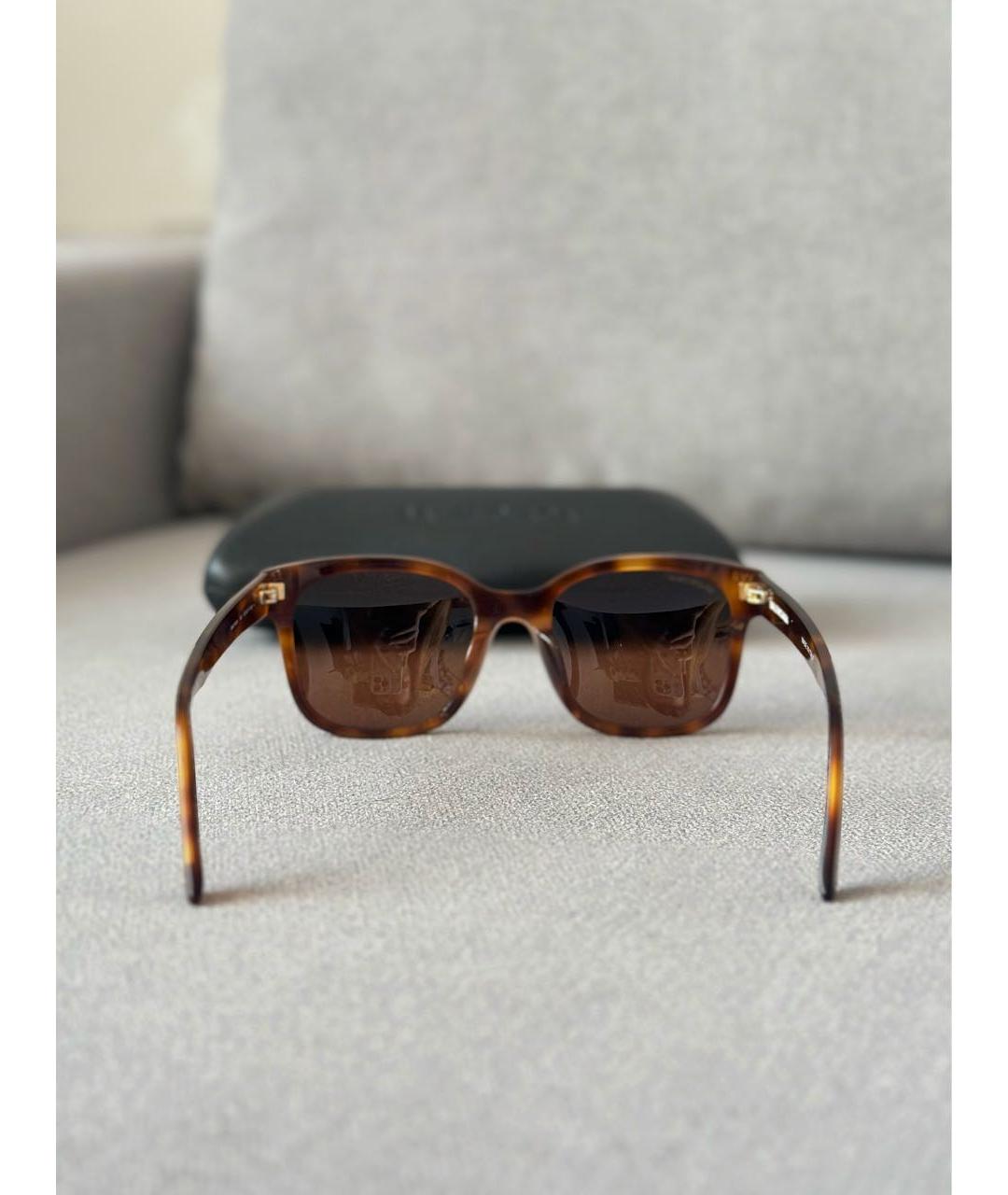BALENCIAGA Коричневые пластиковые солнцезащитные очки, фото 5