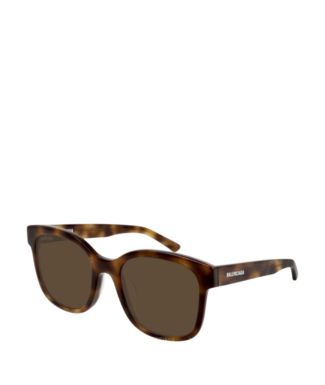 BALENCIAGA Коричневые пластиковые солнцезащитные очки, фото 1