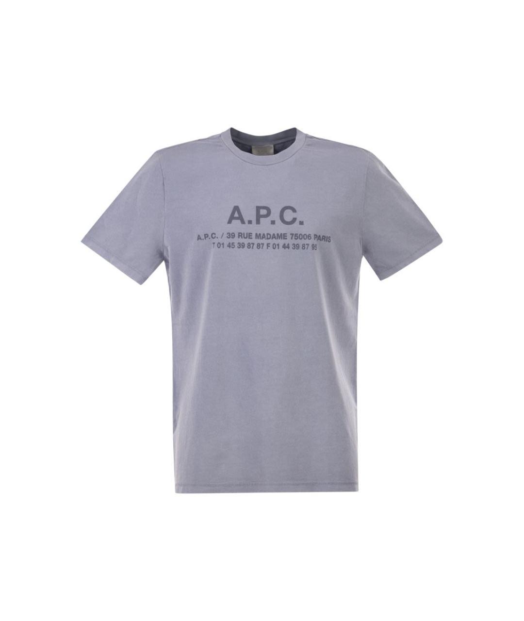 A.P.C. Голубая хлопковая футболка, фото 1