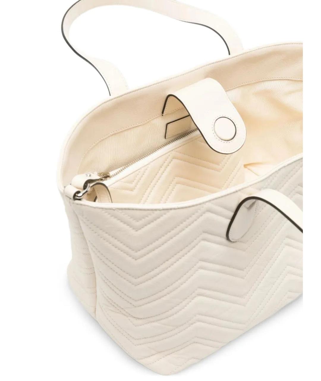 GUCCI Бежевая кожаная сумка тоут, фото 3