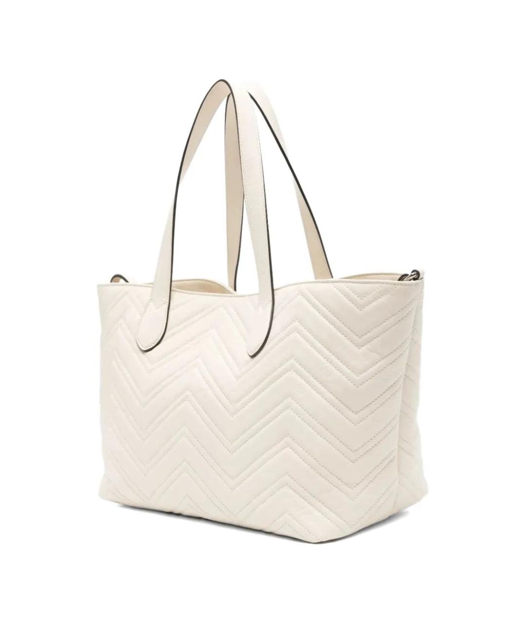 GUCCI Бежевая кожаная сумка тоут, фото 2