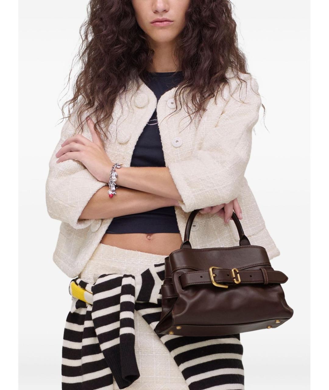 MARC JACOBS Коричневая кожаная сумка тоут, фото 5