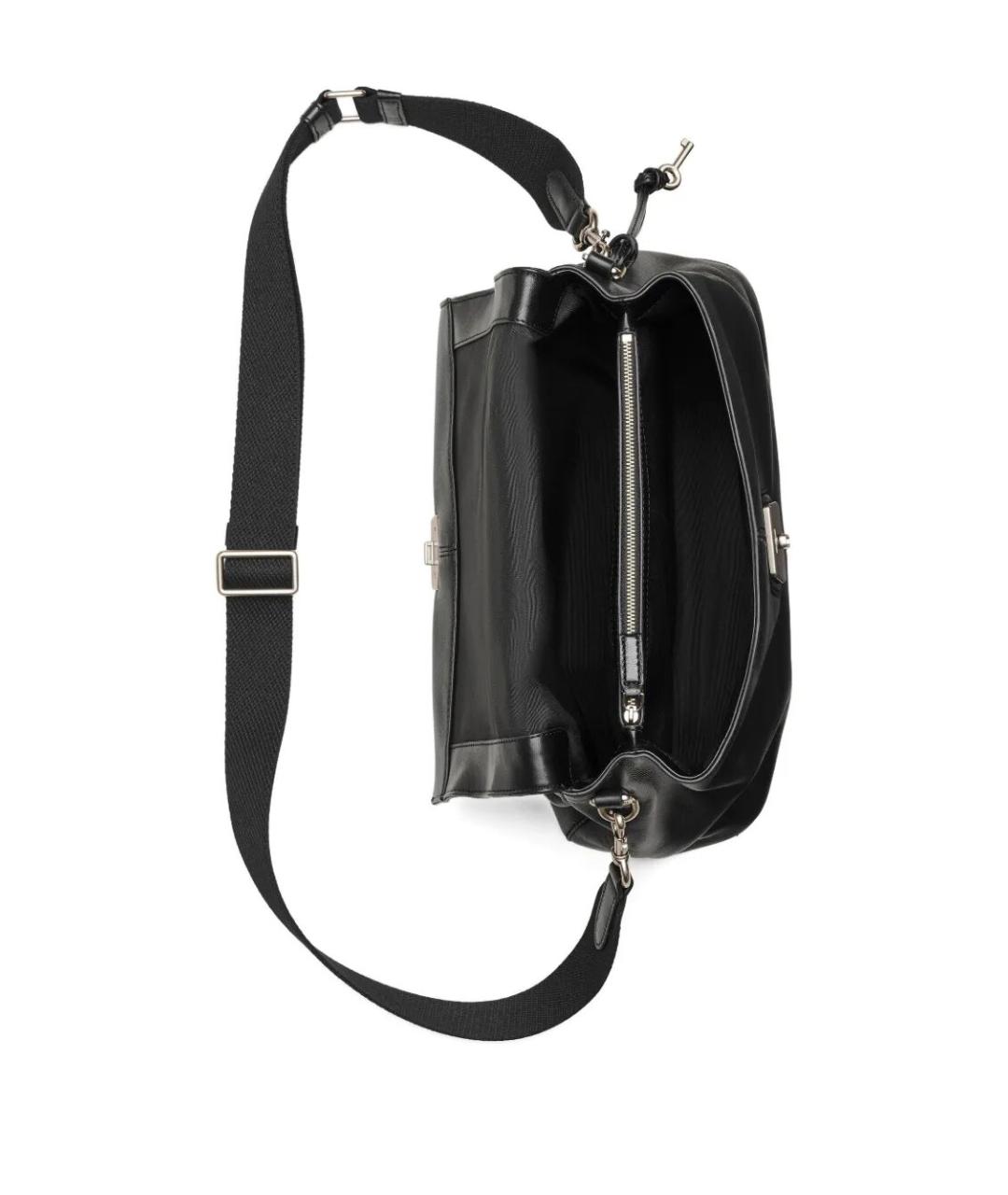 MARC JACOBS Черная кожаная сумка через плечо, фото 4