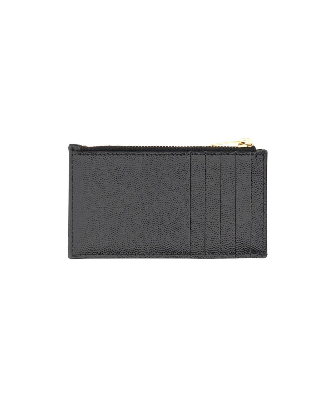 SAINT LAURENT Черный кожаный кардхолдер, фото 4