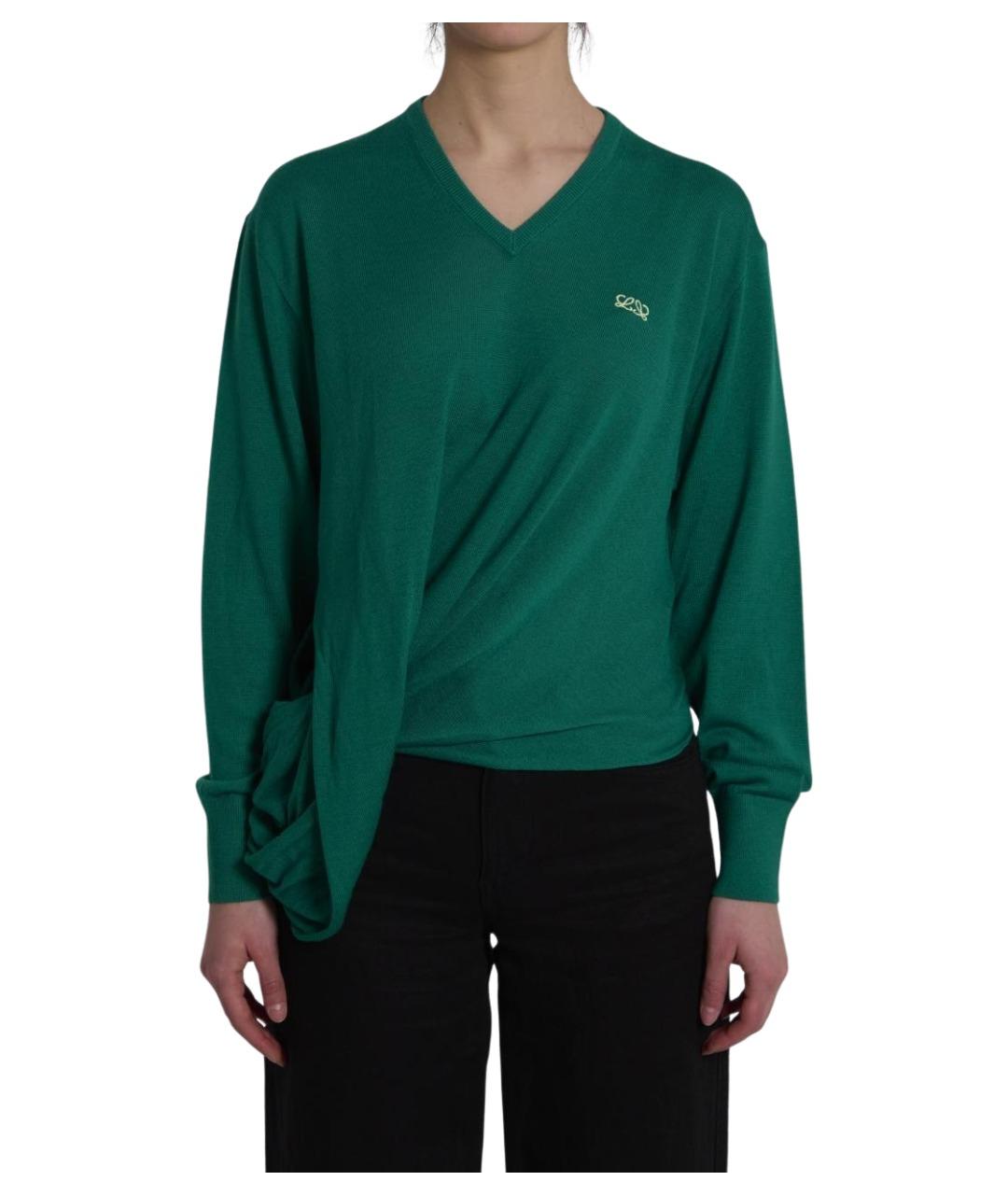 LOEWE Зеленый шерстяной джемпер / свитер, фото 1