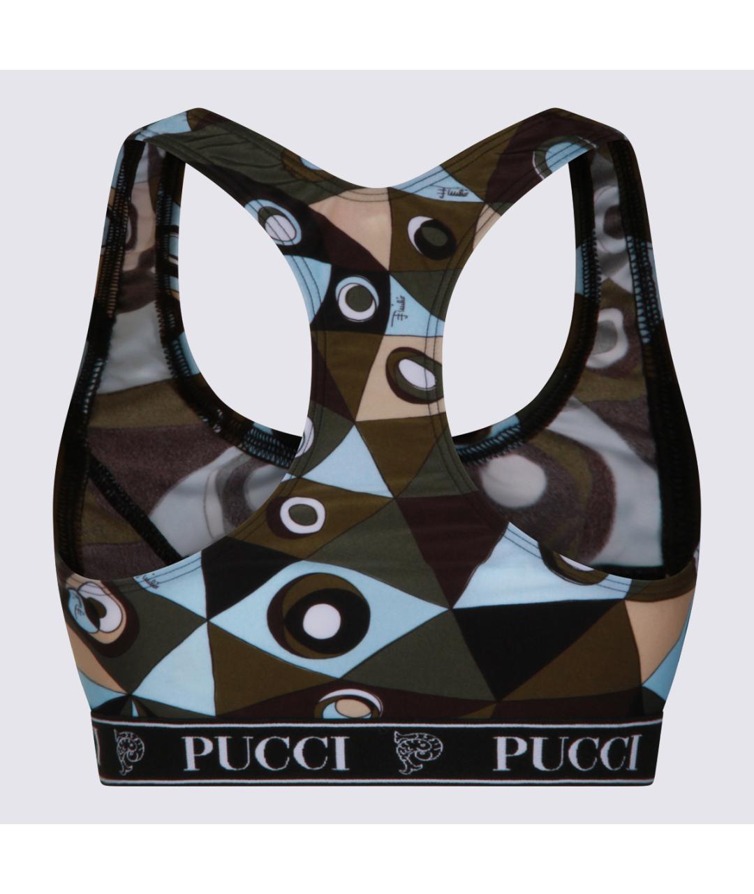 EMILIO PUCCI Синяя полиамидовая майка, фото 2