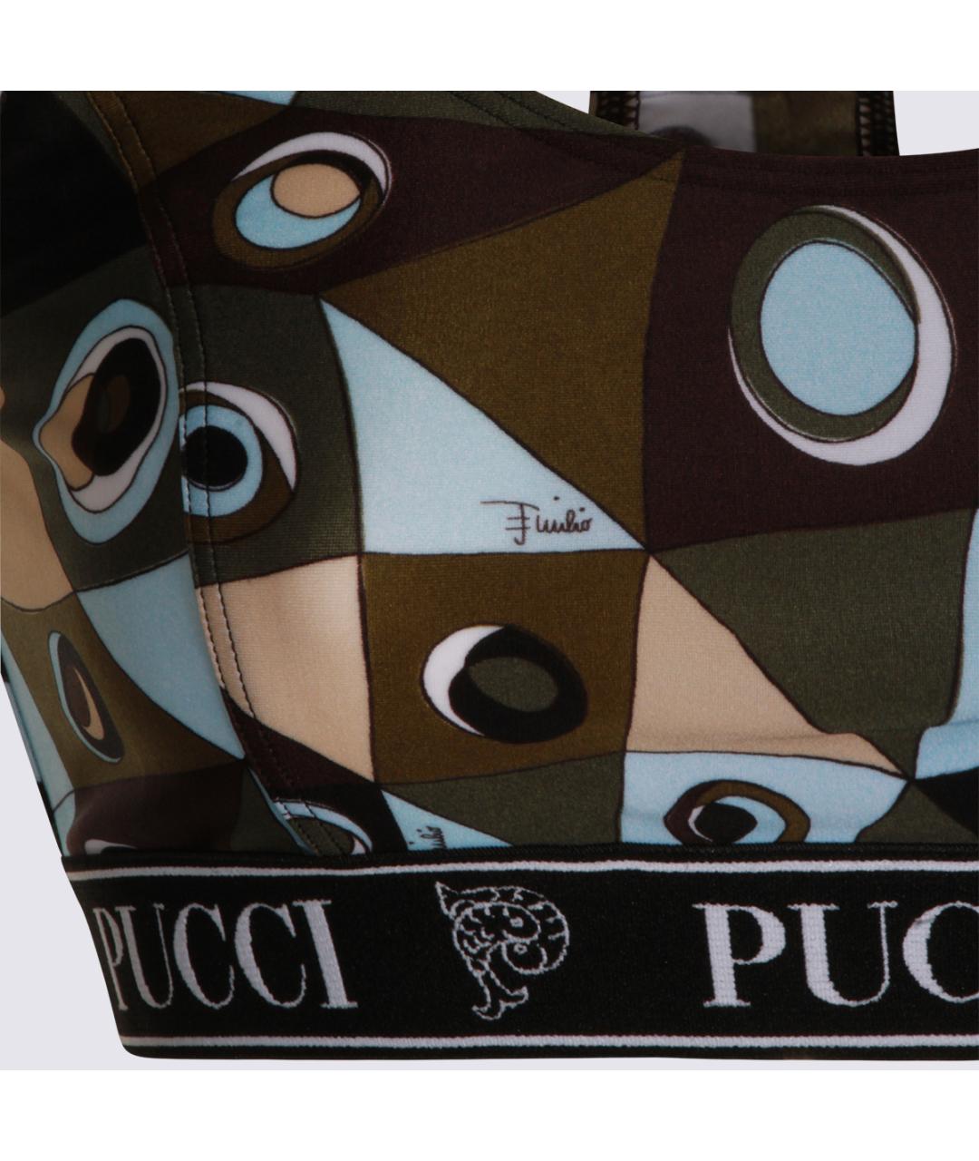 EMILIO PUCCI Синяя полиамидовая майка, фото 3