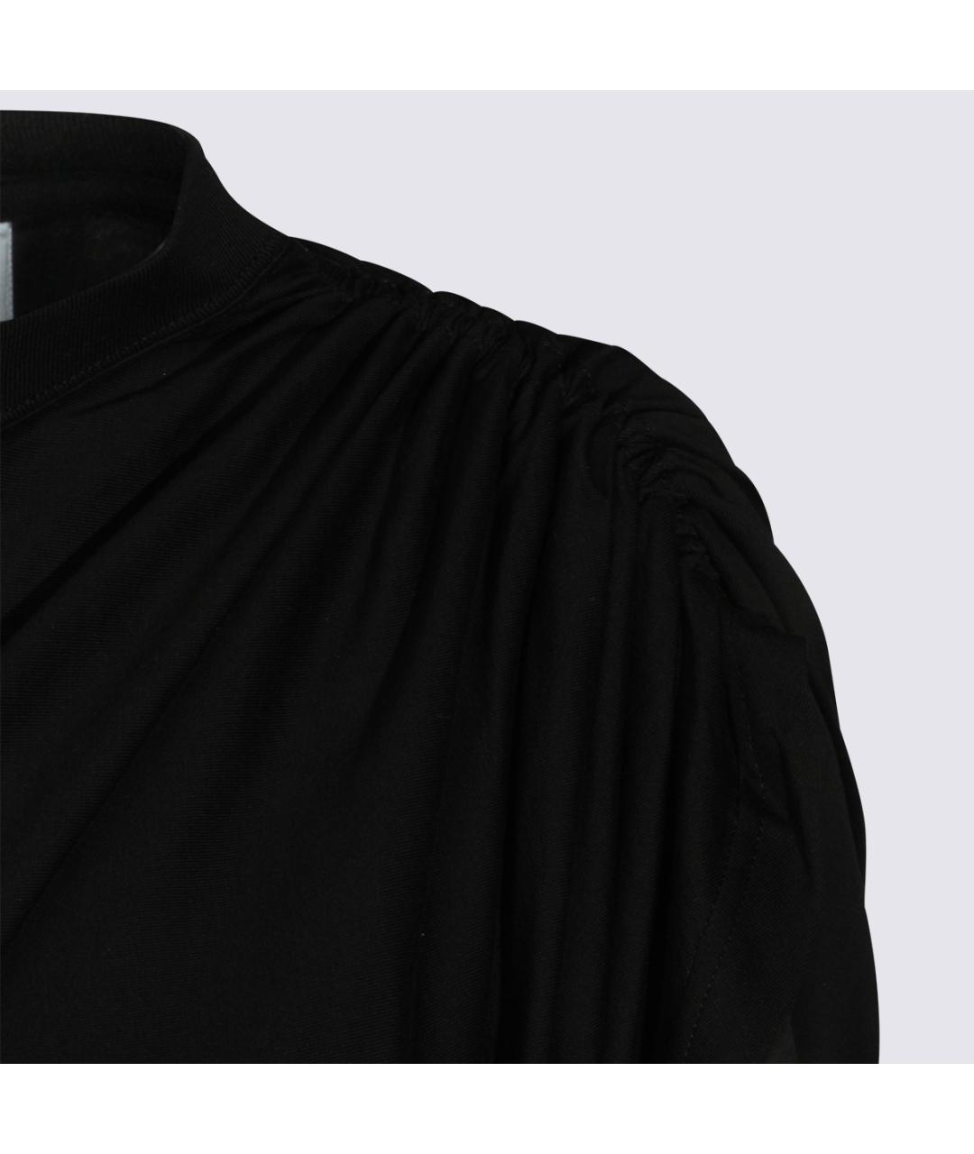 COURREGES Черная хлопковая футболка, фото 4