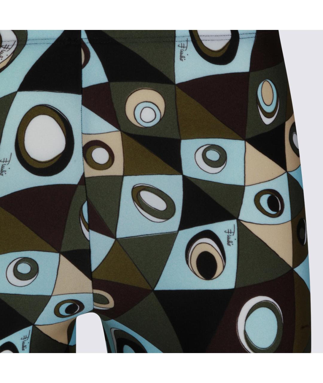 EMILIO PUCCI Хаки полиамидовые леггинсы и велосипедки, фото 3