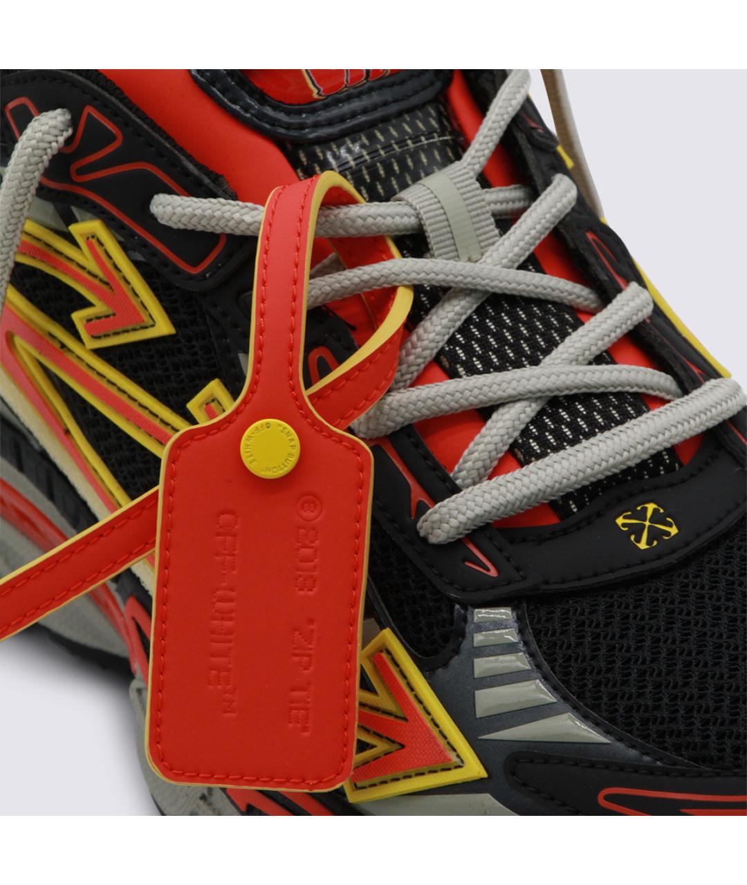 OFF-WHITE Черные текстильные низкие кроссовки / кеды, фото 4