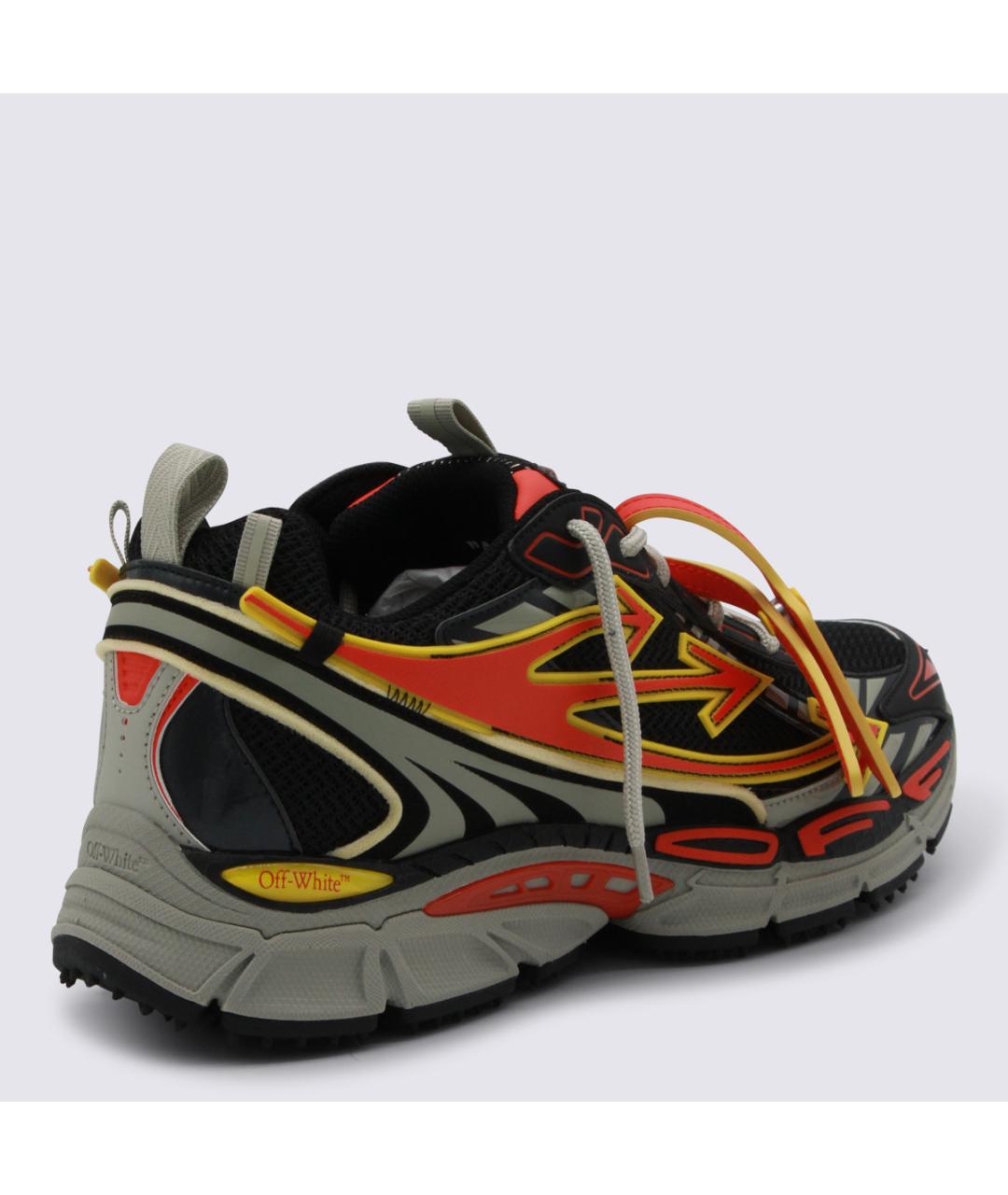 OFF-WHITE Черные текстильные низкие кроссовки / кеды, фото 3