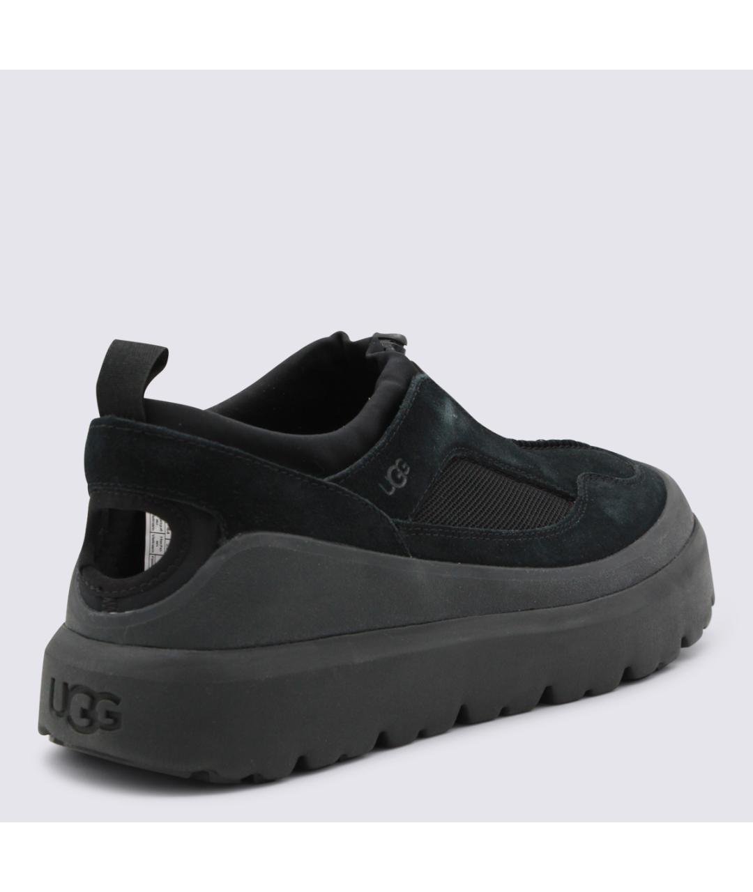 UGG AUSTRALIA Черные текстильные низкие кроссовки / кеды, фото 3
