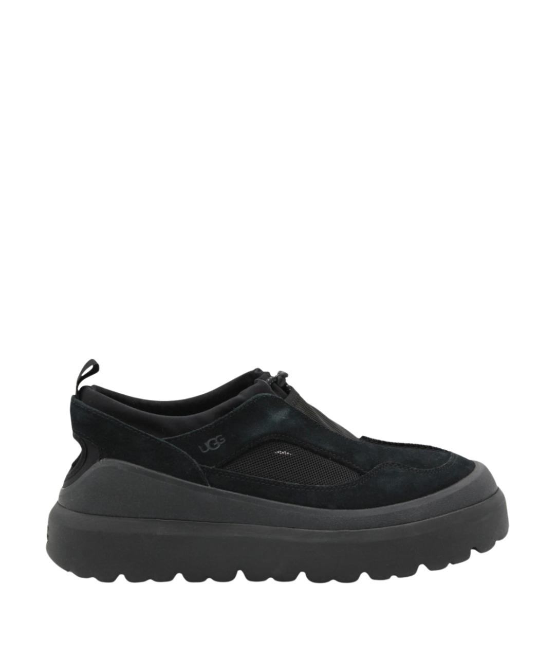 UGG AUSTRALIA Черные текстильные низкие кроссовки / кеды, фото 1