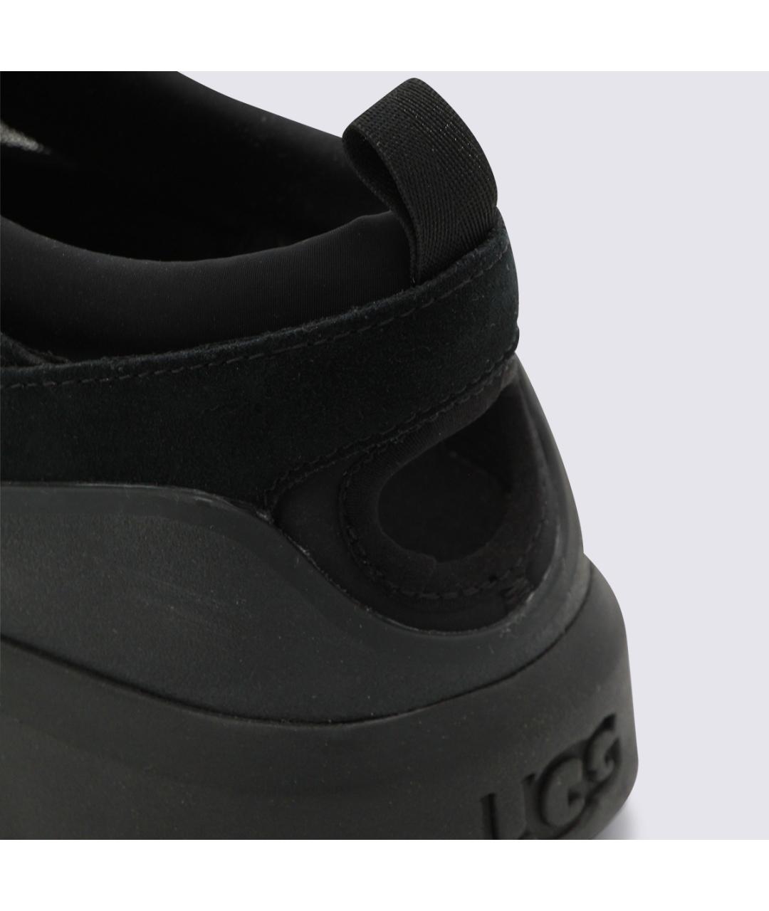 UGG AUSTRALIA Черные текстильные низкие кроссовки / кеды, фото 4