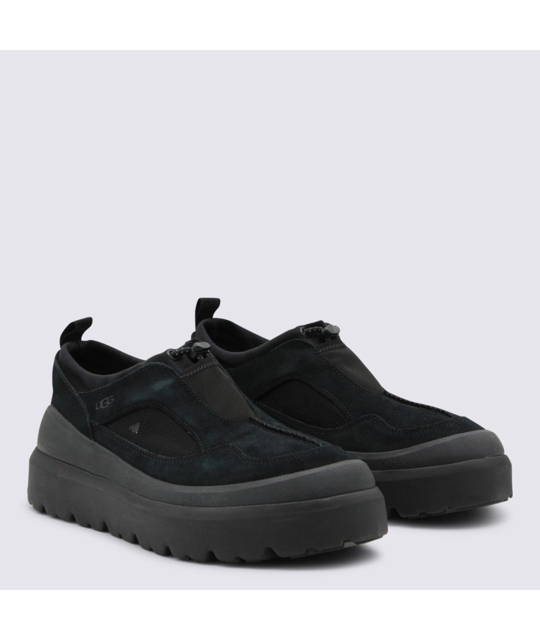 UGG AUSTRALIA Черные текстильные низкие кроссовки / кеды, фото 2