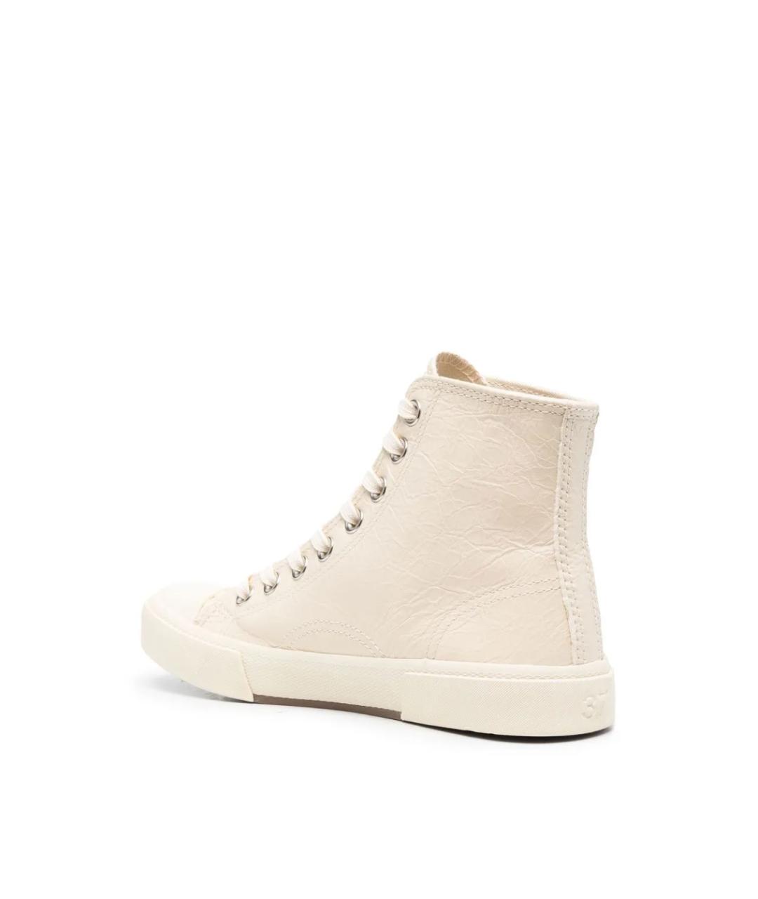 BALENCIAGA Белые кожаные кеды, фото 3