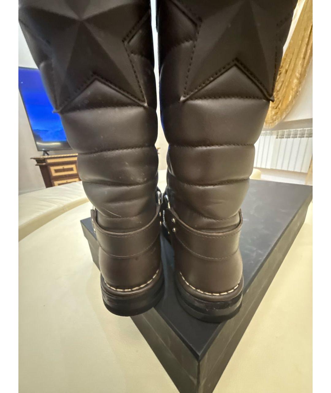 CHANEL Коричневые кожаные сапоги, фото 5