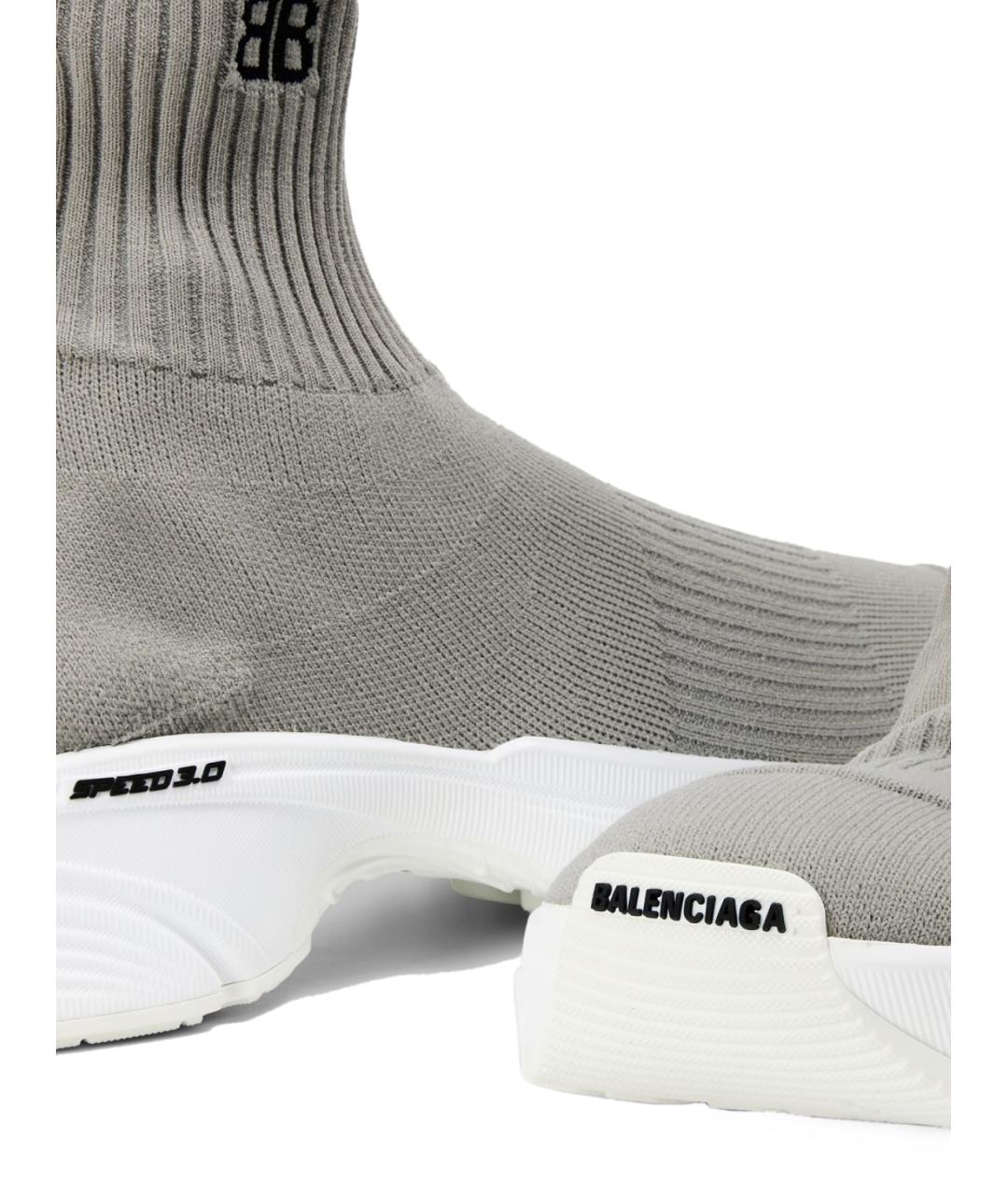 BALENCIAGA Серые текстильные кроссовки, фото 4