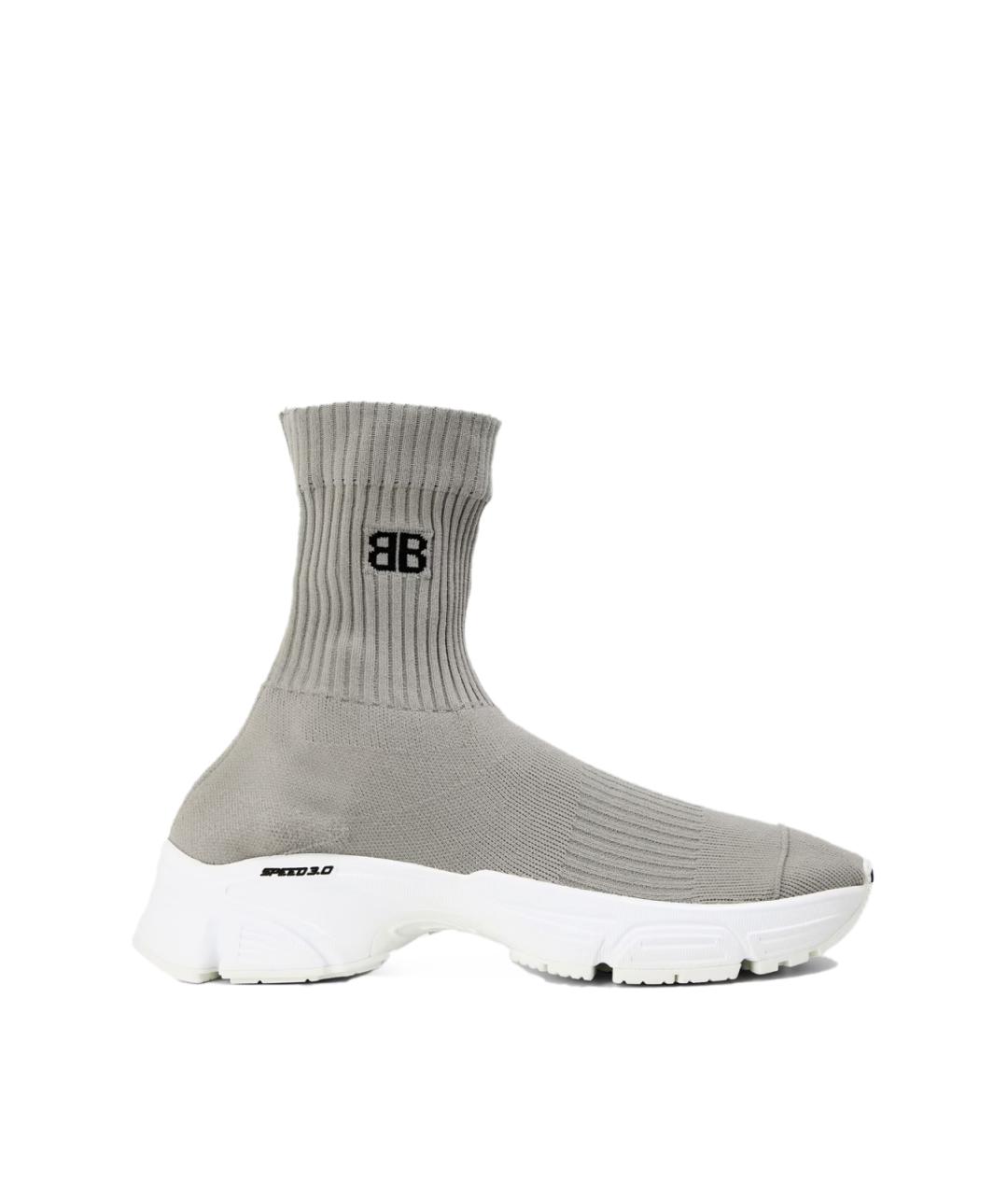 BALENCIAGA Серые текстильные кроссовки, фото 1