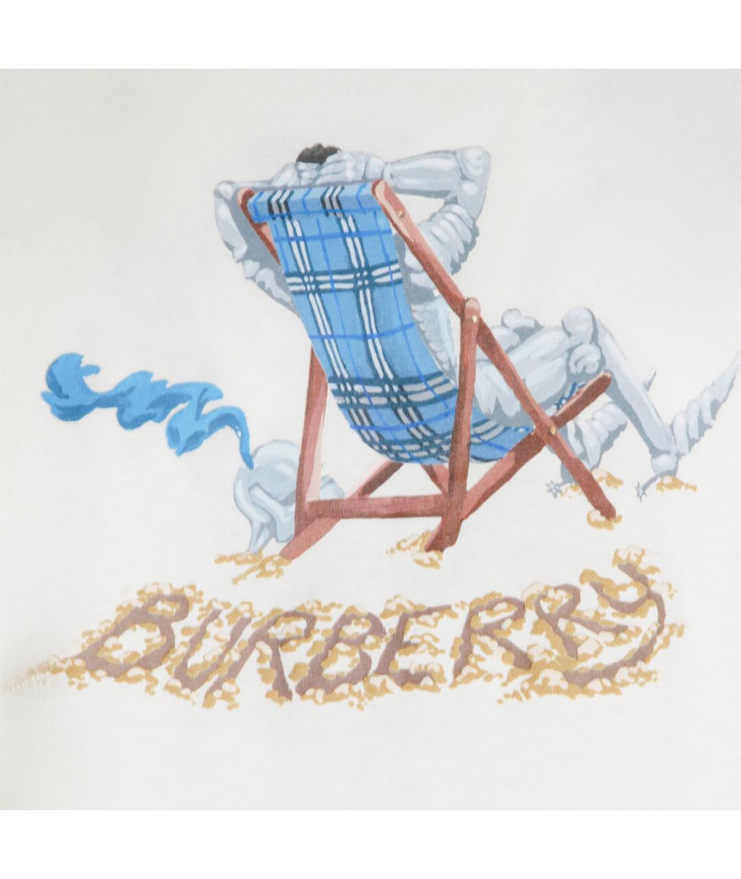 BURBERRY Белая футболка, фото 3