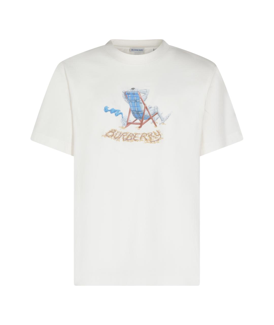 BURBERRY Белая футболка, фото 1