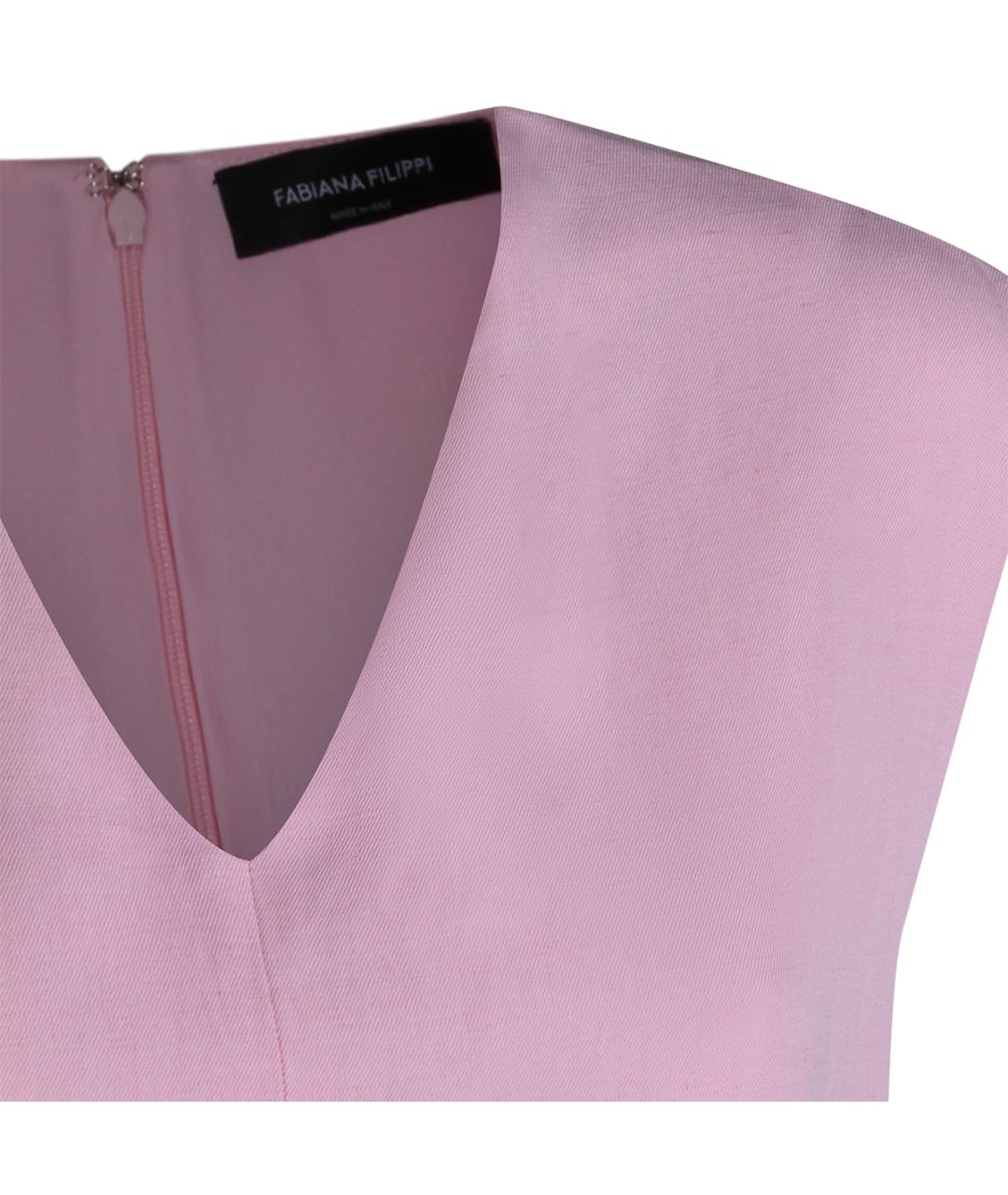 FABIANA FILIPPI Розовое вискозное повседневное платье, фото 4