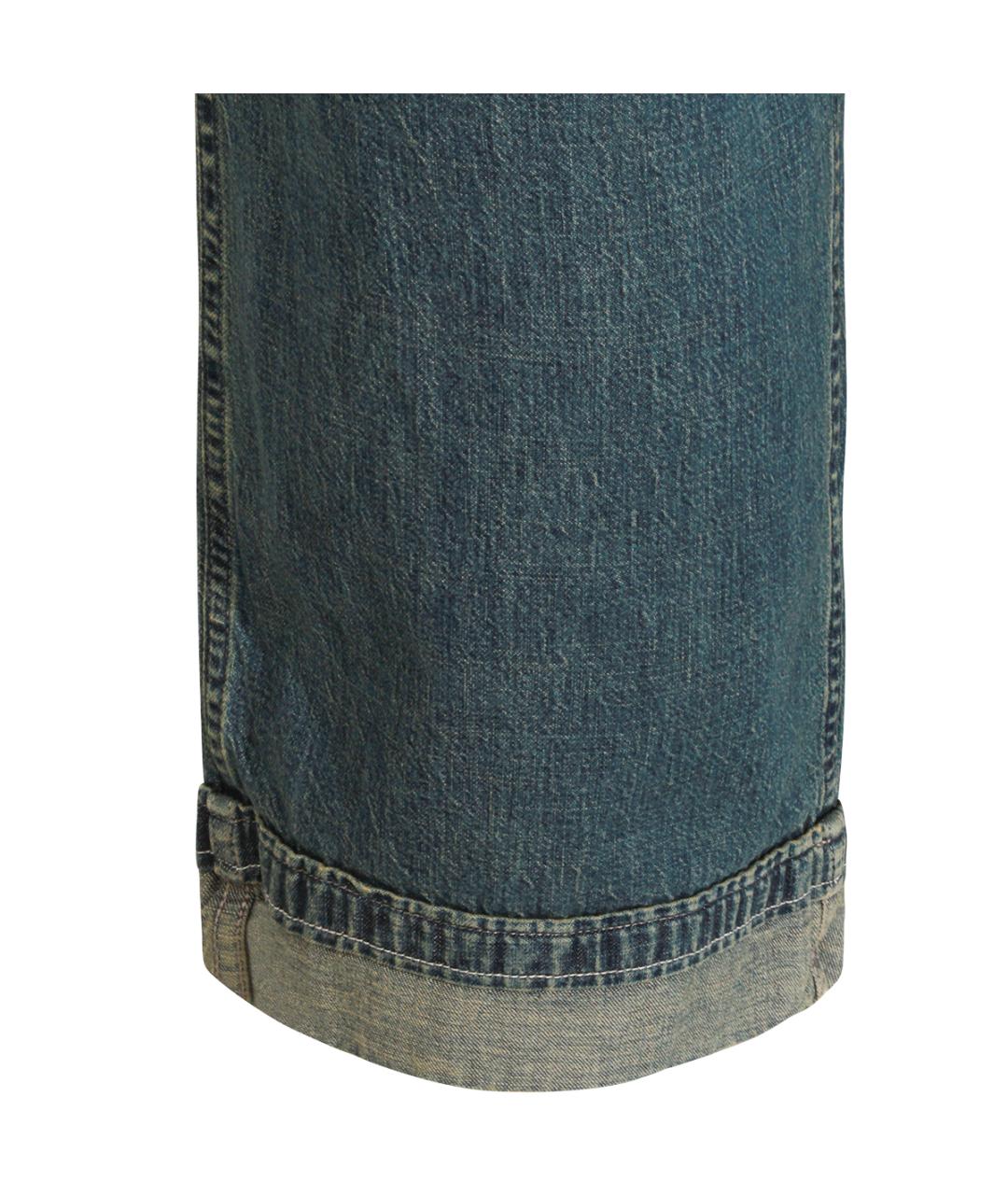 MAISON MARGIELA Синие хлопковые прямые джинсы, фото 4