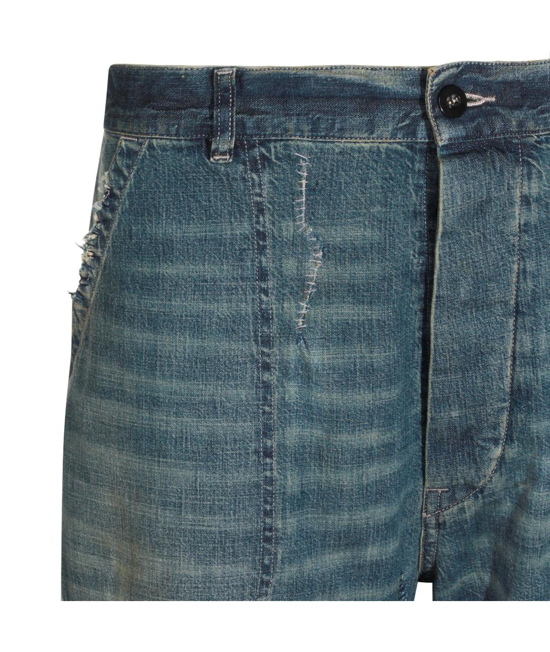 MAISON MARGIELA Синие хлопковые прямые джинсы, фото 3