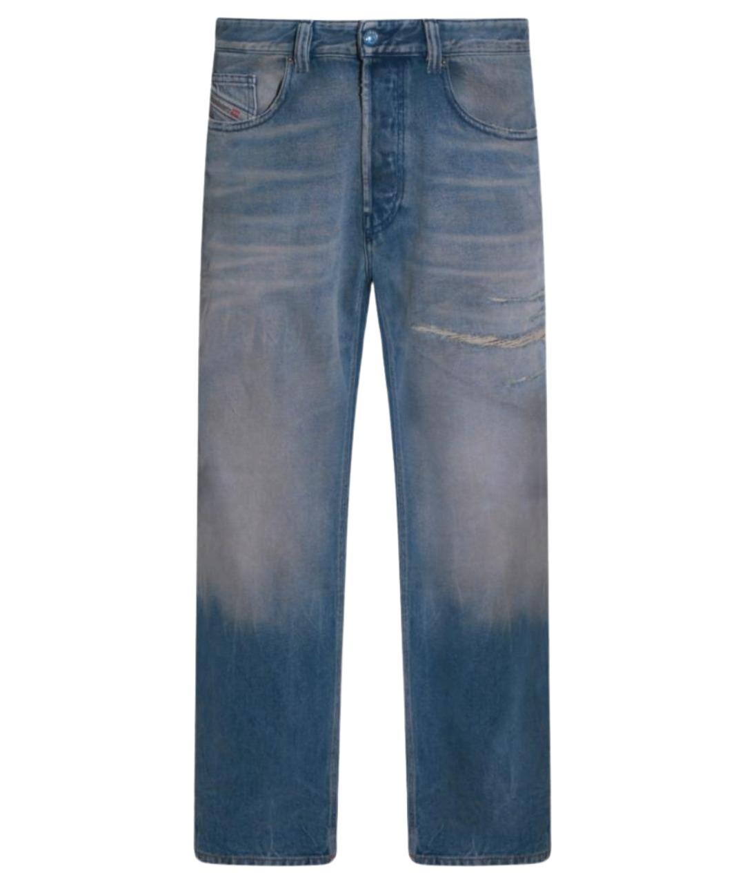 DIESEL Синие хлопковые прямые джинсы, фото 1