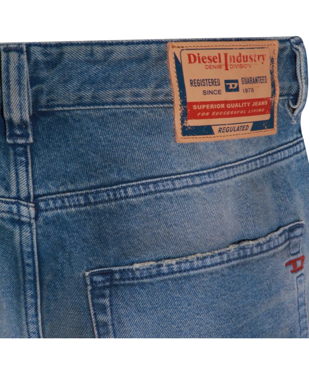 DIESEL Синие хлопковые прямые джинсы, фото 4