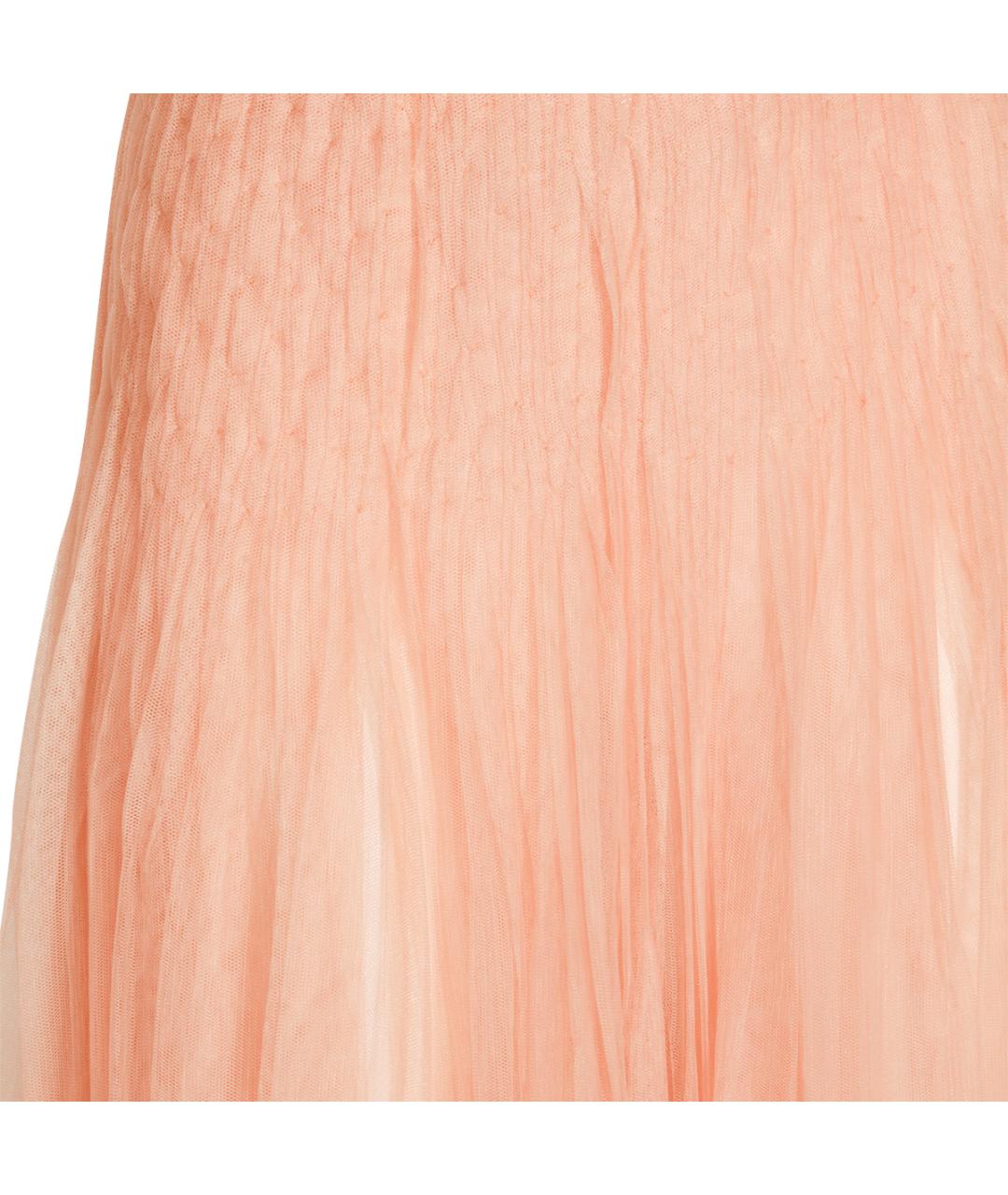 ELISABETTA FRANCHI Бежевое полиамидовое коктейльное платье, фото 4