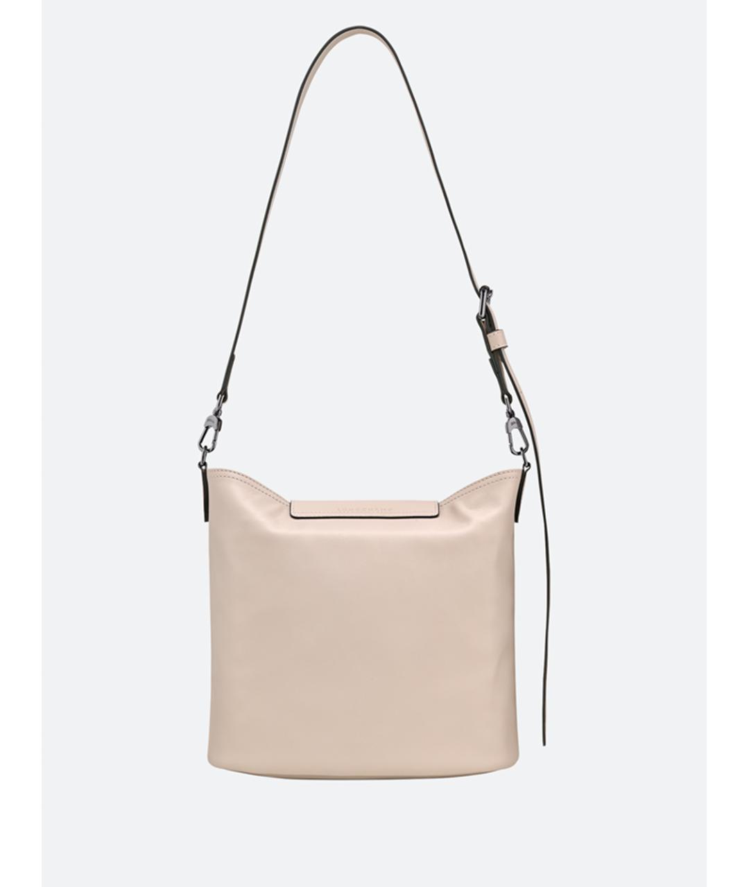 LONGCHAMP Бежевая кожаная сумка через плечо, фото 2