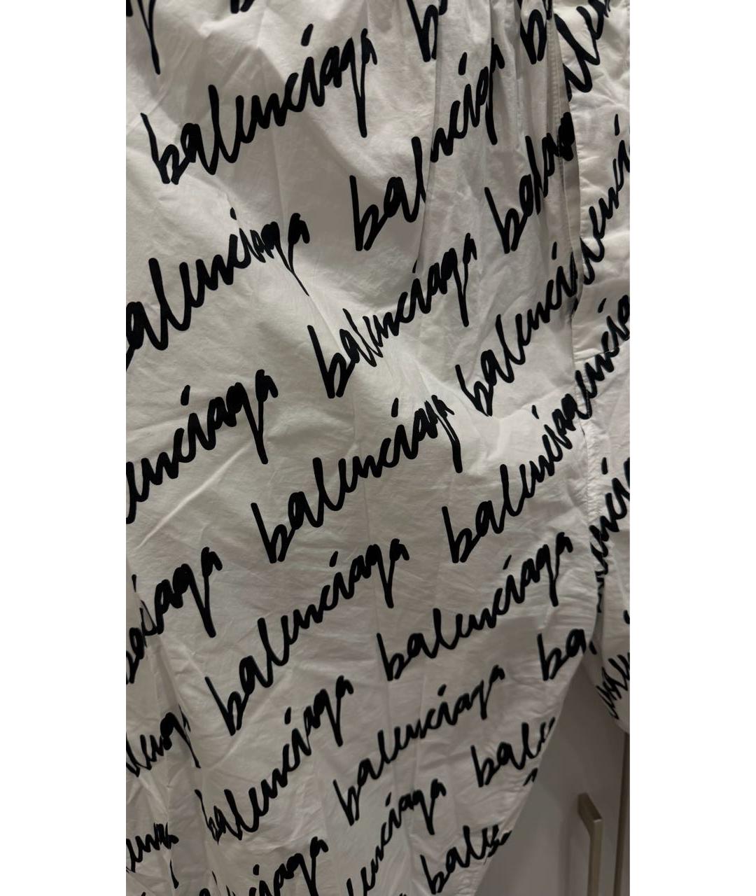 BALENCIAGA Белые хлопковые повседневные брюки, фото 4