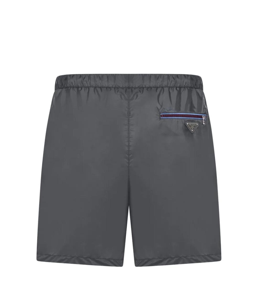 PRADA Серые полиамидовые шорты, фото 2